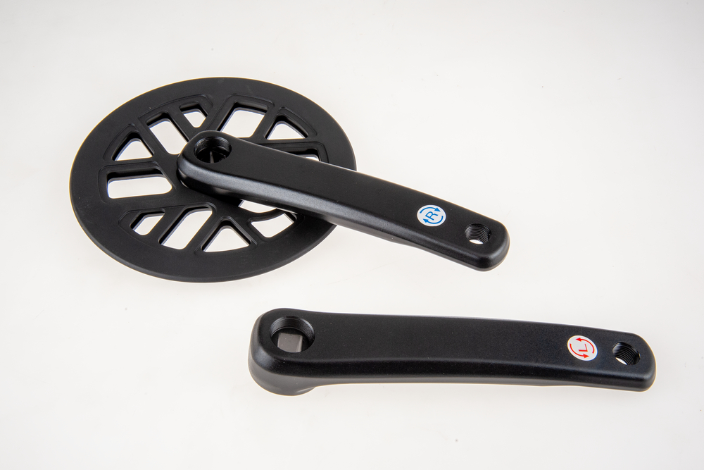 Kurbelgarnitur Prowheel PRA, 170mm, schwarz, Alu 38 Zähne 