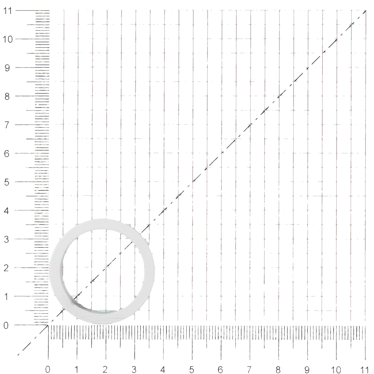 Spacer/Alu/Weiß/10mm/1 1/8 Zoll