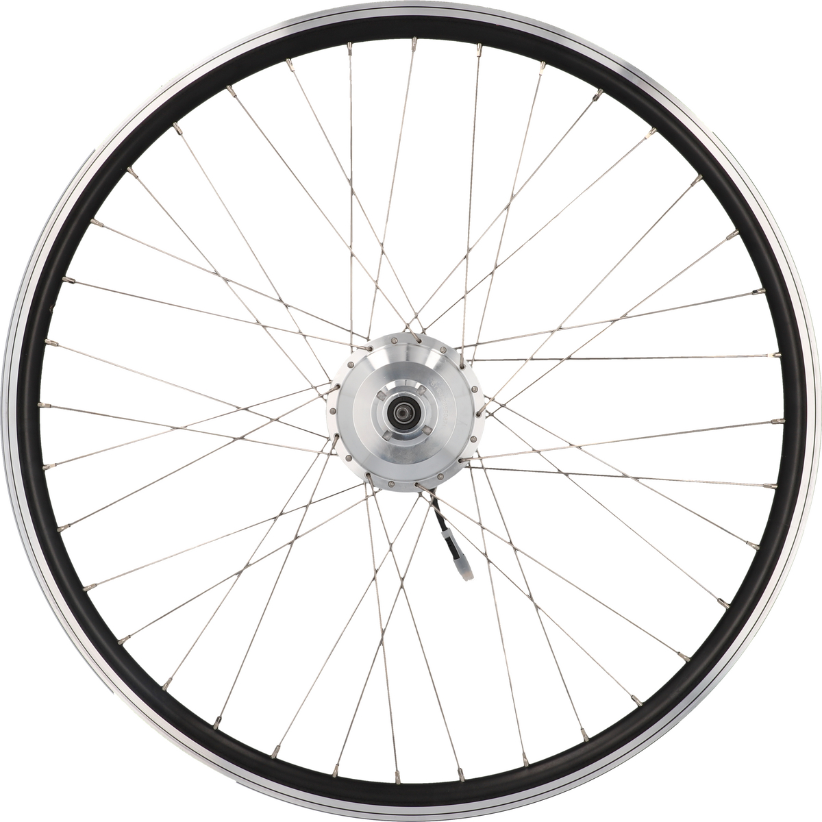 Vorderrad 28 Zoll silber 36V mit Motor