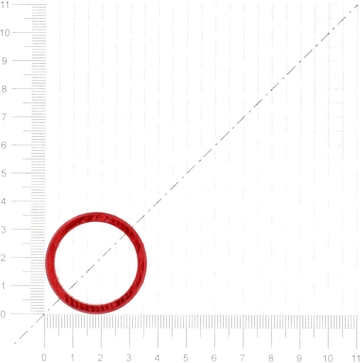 Spacer/Alu/Rot eloxiert/5mm/1 1/8 Zoll
